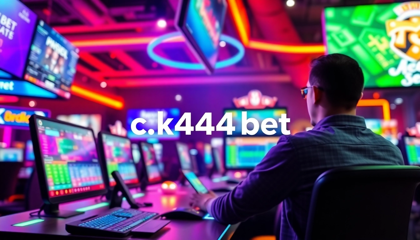 Engaging visual of a user placing a ck4444 bet on a secure, high-tech online casino with bright graphics and fast interface.
